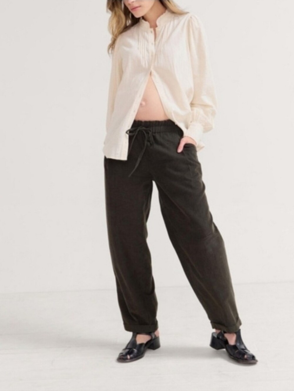Hatch the jude pants in olive green courduroy, xsmall